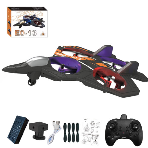 Drones for Kids | 2.4GHZ RC Airplane, 6-Axis Gyro Remote Control Airplane, RC Helicopter, 360° Combat Hunting Toy with Colorful LED Navigation, Light Blue