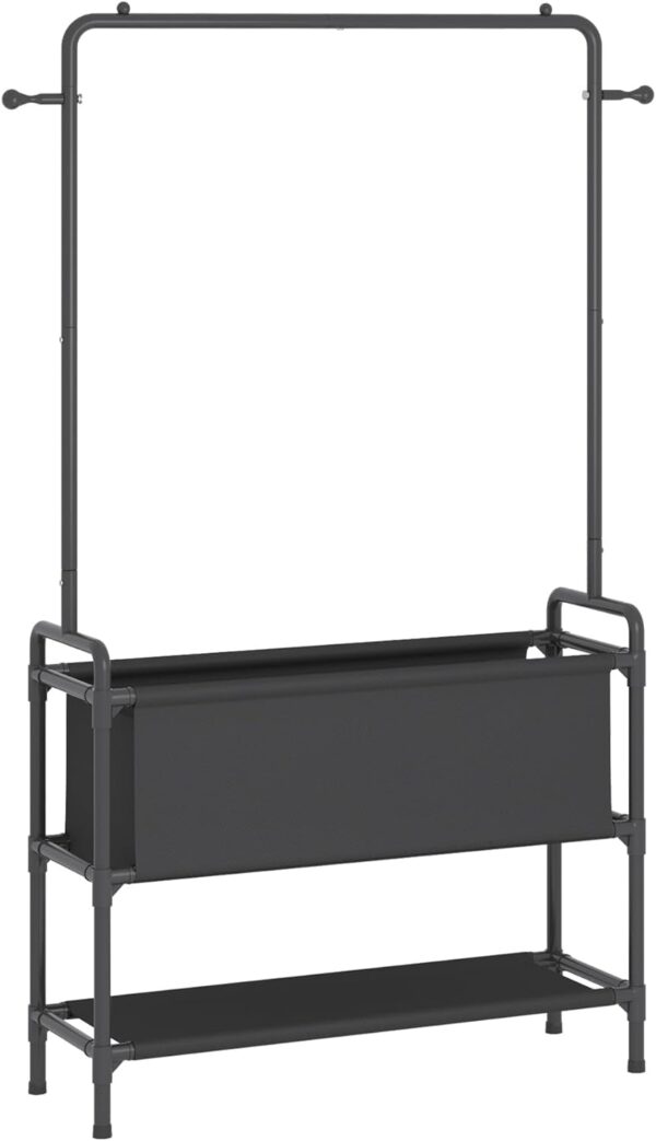 Taizz Ventures Clothing Rack with Storage Bag, 3-in-1 Garment Rack, Non-woven Shelves for Shoes, Clothes Rack for Bedroom, Hallway, Entryway - (Black) - Image 6